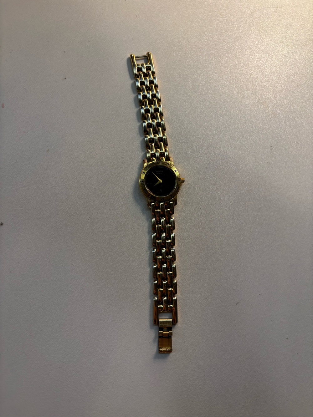 Citizen Gold Tone Women's Bracelet Watch with Black Dial